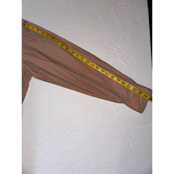 Chaps Ralph Lauren Vtg Men's Boy Scouts Pink Stripe Long Sleeve Shirt 16 34/35 - Picture 6 of 7